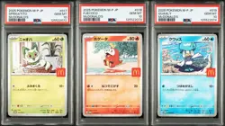 PSA 10 Pokemon Japanese McDonald’s Promo 3 Starters Sprigatito Fuecoco Quaxly - Image 1