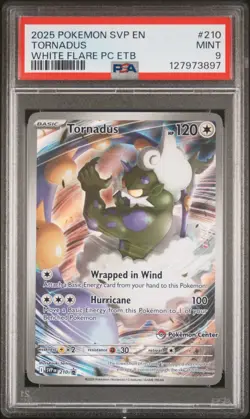 2025 POKEMON SVP EN-SV BLACK STAR PROMO #210 TORNADUS PSA 9 - Image 1