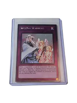 🔥Yugioh Solemn Warning NKRT-EN035 Platinum Rare Limited Edition NM - Image 1