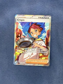 Pokemon Trainer Crispin TCG Full Art Holo Ultra Rare Card 164/142 NM Condition - Image 1