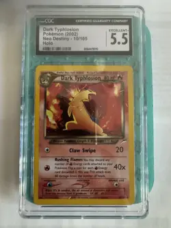 CGC 5.5 Dark Typhlosion 2002 Neo Destiny 10/105 Holo Pokemon Card - Image 1
