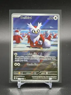 Delibird Full Art Illustration Rare Holo 152/132 Mega Evolution Pokemon Card - Image 1