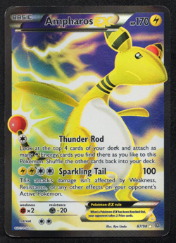 Pokemon TCG Ampharos EX XY Ancient Origins Holo Card 87/98 Full Art - Image 1