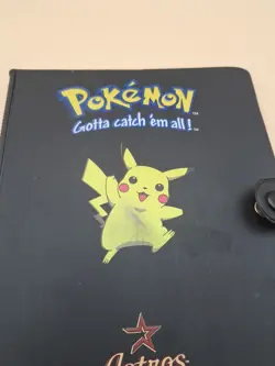 Pokemon TCG 2000 Card Holder Binder Astros Houston Special Edition Rare Black - Image 2