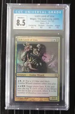 Mtg Lich Lord of Unx. (CGC) 8.5 Q+ Alara Reborn Rare Foil! [2009] - Image 1