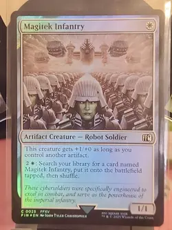 MTG Magic the Gathering Magitek Infantry (25/764) Final Fantasy NM FOIL - Image 1
