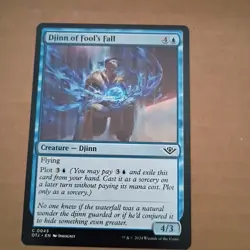 x1 Djinn of Fool's Fall OTJ MTG 43 COMMON - Image 1