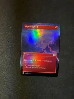 Lightning Bolt Foil* (Borderless) [Double Masters 2022] NM+ Magic MTG Cards - Image 1