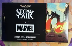 MTG Secret Lair x Marvel's Spider-Man: Heroic Deeds Rainbow Foil Edition In-Hand - Image 1