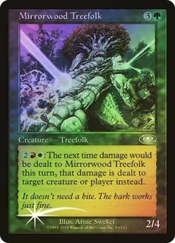 Planeshift MTG FOIL Mirrorwood Treefolk Magic - Image 1