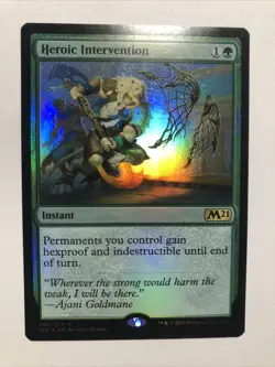 MTG Heroic Intervention #188 Core Set 2021 Foil Rare NM - Image 1
