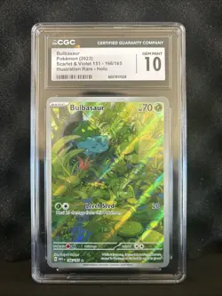 CGC 10 GEM MINT Bulbasaur 166/165 Scarlet Violet 151 Illustration Rare Pokemon - Image 1