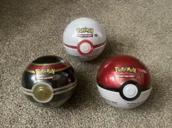 Pokemon Pokeball Tin 3 Booster Pack with Coin - Sealed - 3 Pack - Image 1