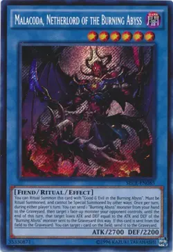 Yugioh! MP Malacoda, Netherlord of the Burning Abyss - SECE-EN085 - Secret Rare - Image 1