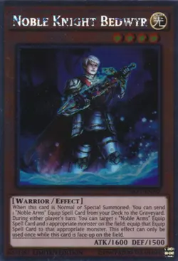 Yugioh! LP Noble Knight Bedwyr - NKRT-EN002 - Platinum Rare - Limited Edition Li - Image 1
