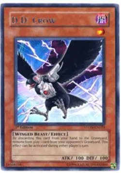 Yugioh! MP D.D. Crow - STON-EN024 - Rare - Unlimited Edition Moderately Played, - Image 1