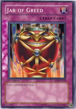 Yugioh! MP Jar of Greed - SD3-EN029 - Common - 1st Edition Moderately Played, En - Image 1
