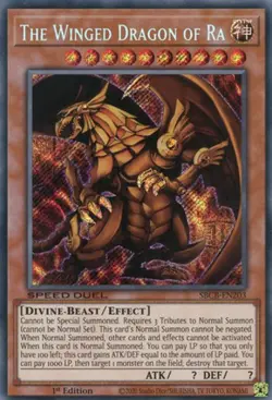 Yugioh! LP The Winged Dragon of Ra - SBCB-EN203 - Secret Rare - 1st Edition Ligh - Image 1