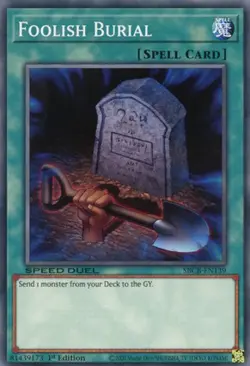 Yugioh! Foolish Burial - SBCB-EN139 - Secret Rare - 1st Edition Near Mint, Engli - Image 1