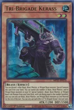 Yugioh! Tri-Brigade Kerass - MP21-EN170 - Ultra Rare - 1st Edition Near Mint, En - Image 1
