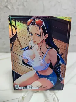 nico robin 4x mal Trading Card Waifu Goddess Story Anime Girl holo Karte Manga - Image 4