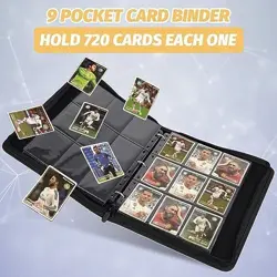 9 Pocket Card Binder, Premium Zip Trading Card Binder, 720 Double Sided Pocket P - Image 1