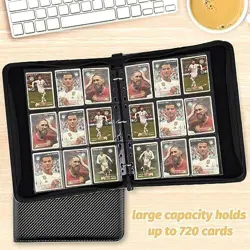 9 Pocket Card Binder, Premium Zip Trading Card Binder, 720 Double Sided Pocket P - Image 4