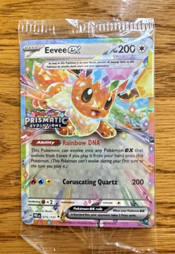 Eevee EX Prismatic Evolutions Sealed & STAMPED Surprise Box Promo Card #075/131! - Image 1