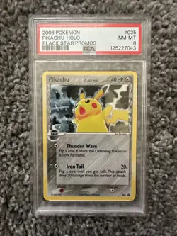 2006 Pokemon Delta Species Black Star Promo Pikachu 035 PSA 8 NM Holo Rare Card - Image 1
