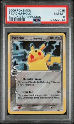 2006 Pokemon Delta Species Black Star Promo Pikachu 035 PSA 8 NM Holo Rare Card - Image 2