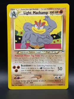 Pokemon Light Machamp 25/105 Neo Destiny Regular Card - Image 1