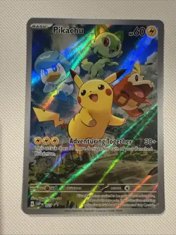 Pikachu EN 027 Scarlet Violet Holo Black Star Promo Pokemon Card Game TCG SV ✨ - Image 1