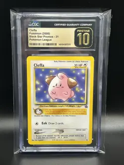 CLEFFA Pokemon Card - WOTC Black Star Promo - #31 - CGC 10 PRISTINE - *POP 6* - Image 1