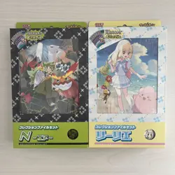 New Pokemon Card Game Battle Partners Collection File Set of 2 N Lillie Japan - Image 1