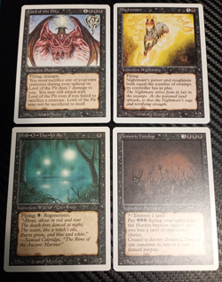 1994 Magic: The Gathering - Revised(3rd) - Lot of 4 Rare ⚫ Cards - NM - Image 1