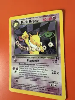 1st Edition DARK HYPNO Holo Pokemon Card - WOTC - Team Rocket - 9/82 - MP - Image 2