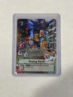 Digimon Card Alt Art Analog Youth EX1-066 R Near Mint Condition - Image 1