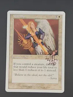 MTG Magic the Gathering Signed Worship RK Post 7th Autographed #3 - Image 1