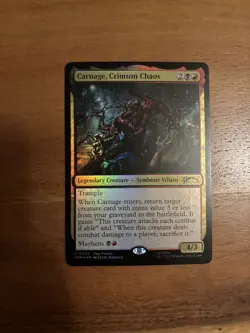 Magic the Gathering MTG - Carnage Crimson Chaos FOIL PRM Spiderman Promo NM - Image 1