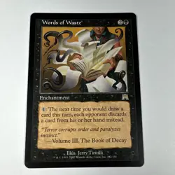 MTG - Words of Waste - LP Rare #182 Onslaught 2002 - Image 1