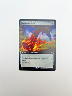 Swiftfoot Boots - Extended Art - Commander Masters - LP - English MTG - Image 1