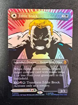 Eddie Brock (233) (Borderless) Marvel's Spider-Man Foil, Magic The Gathering MTG - Image 1