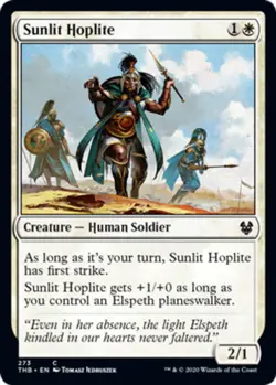 Sunlit Hoplite - Planeswalker Deck Exclusive Light Play, English Magic the Gathe - Image 1