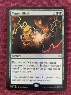 Venom Blast FOIL NM/M MTG Spiderman Eternal Magic Card - Image 1