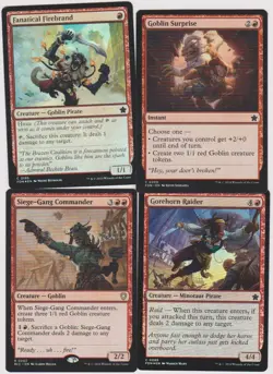 RED-GREEN GOBLIN DECK 40X CARDS MTG MAGIC N-MINT N- PLAYED FOILS B-64 - Image 1