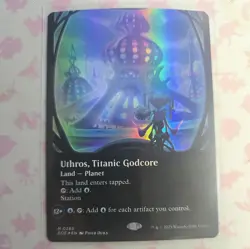 Uthros, Titanic Godcore Borderless Foil - EOE 0285 - NM - MTG Magic - Image 2
