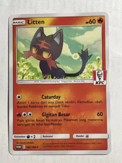 Litten Promo 182/SM-P KFC Stamp Pokemon Indonesian Promo - Image 1