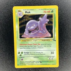 🔥 Muk 13/62 🔥 Original Holo Rare Fossil Set Pokemon Card WOTC TCG 1999 - Image 2
