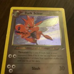 Pokemon TCG Holo Ultra Rare Dark Scizor Neo Destiny 9/105 Light Play - Image 3