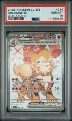 2023 POKEMON SVI EN-SCARLET & VIOLET ULTRA RARE #224 ARCANINE EX PSA 10 - Image 1